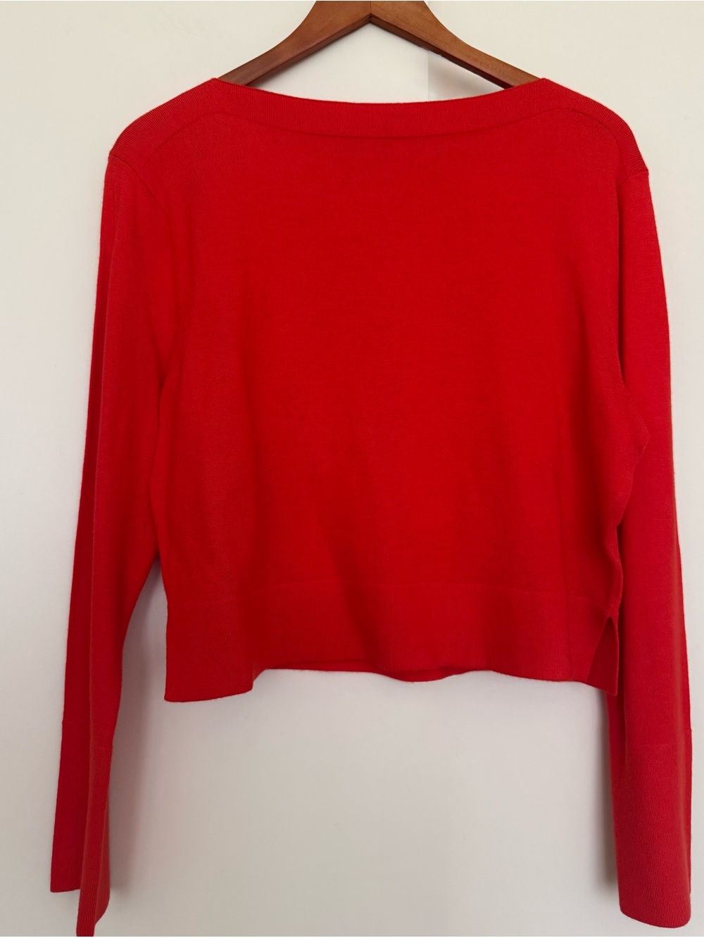 Lemaire Uniqlo U Bright Red Orange Boat Neck Wool Nylon Acrylic Knit M NWOT